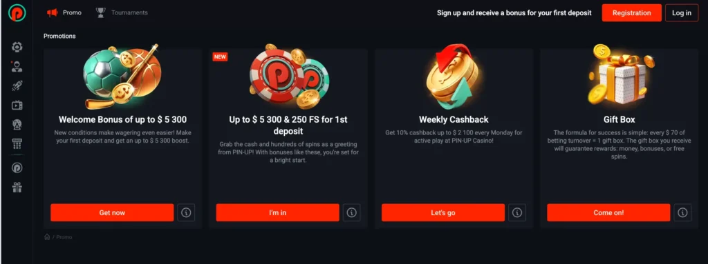 pin up bonuses